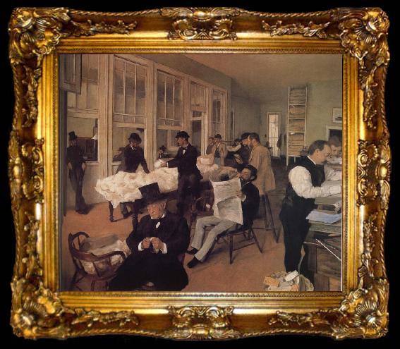 framed  Edgar Degas Cotton trade, ta009-2